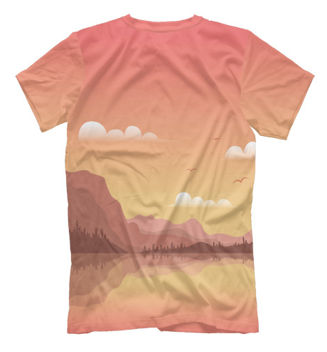 

Футболки Print Bar, Молочно-белый, Восход на горами