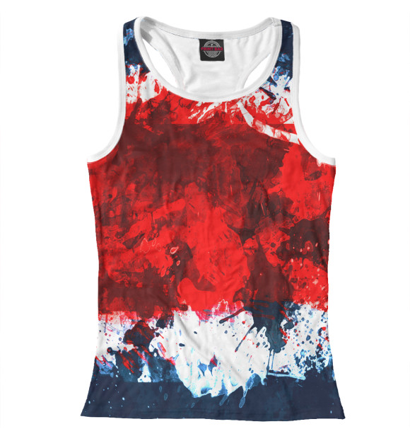 Женская майка-борцовка с изображением Коста-Рика цвета Белый