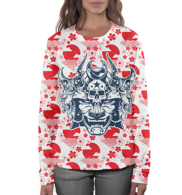 Женский свитшот с изображением Япония цвета Белый