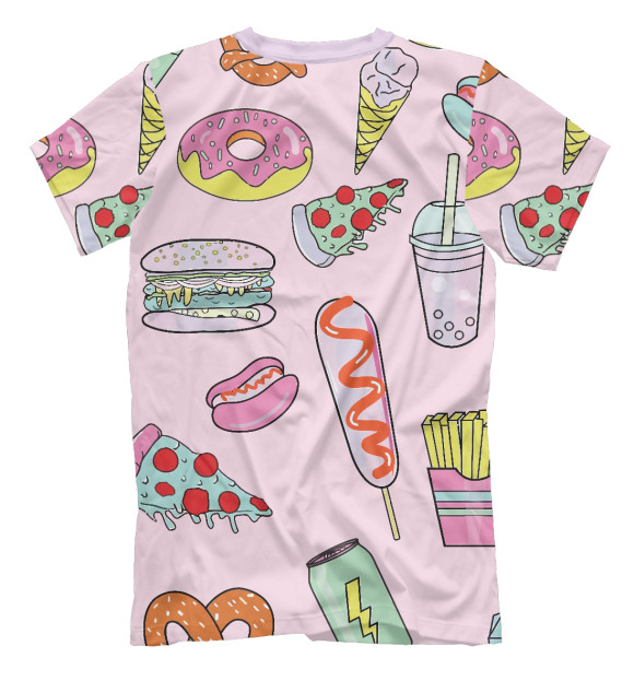 Футболка для мальчиков с изображением Еда цвета Белый