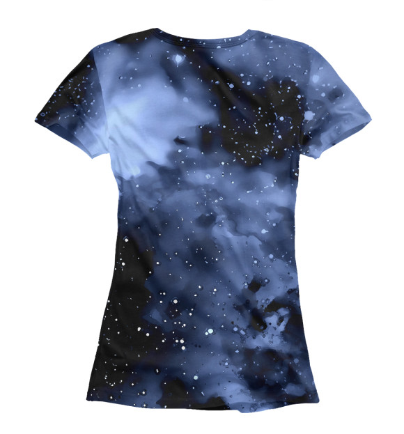 Женская футболка с изображением Звёздное небо цвета Белый