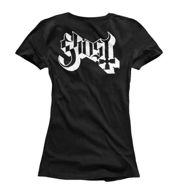 Футболка для девочек с изображением Ghost цвета Белый
