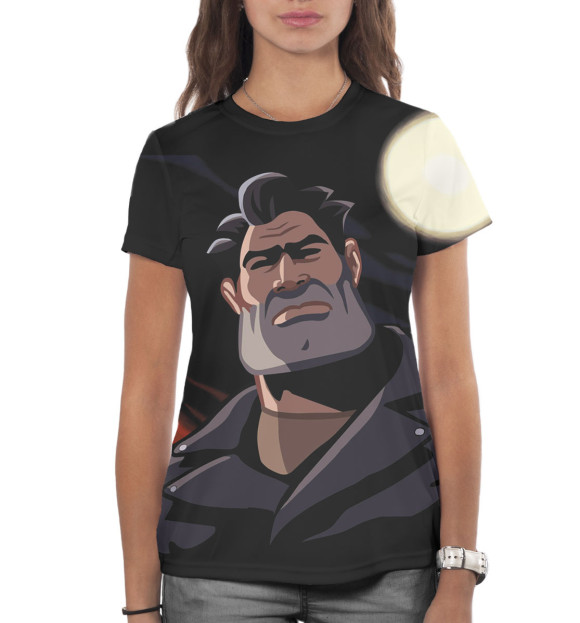 Женская футболка с изображением Full Throttle цвета Белый