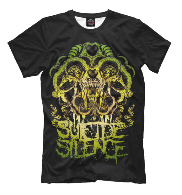 Мужская футболка с изображением Suicide Silence цвета Черный