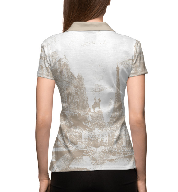 Женское поло с изображением Joe Dassin цвета Белый