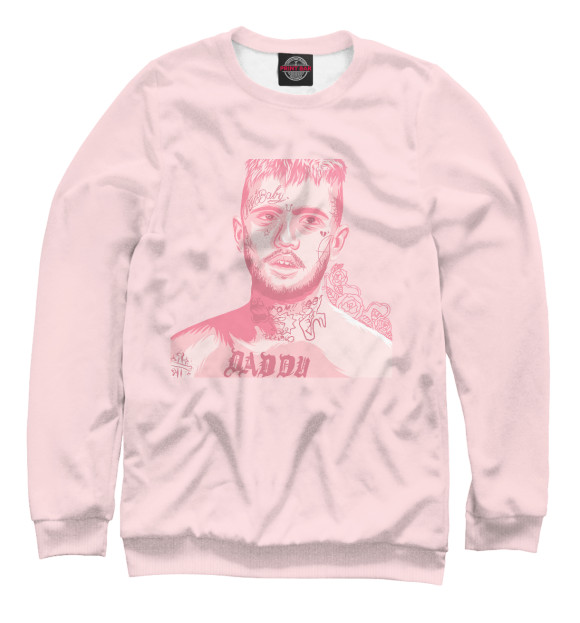 Мужской свитшот с изображением Lil Peep цвета Белый