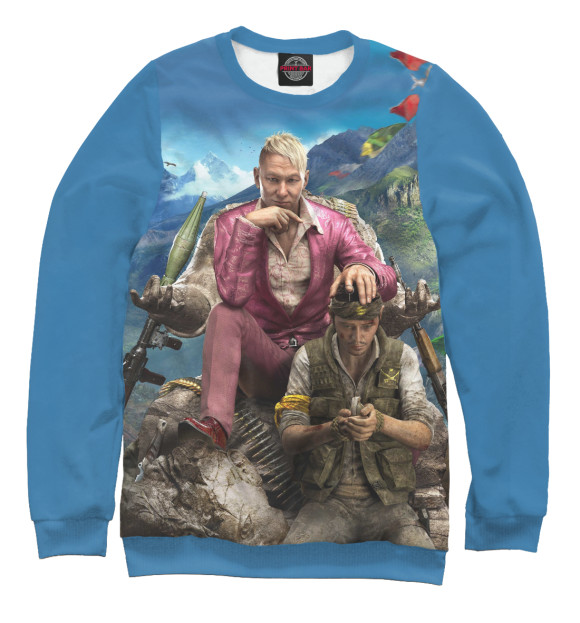 Свитшот для мальчиков с изображением Far Cry 4 —  Пэйган Мин цвета Белый