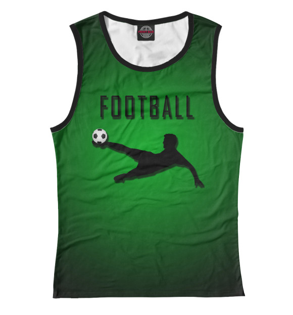 Женская майка с изображением Football цвета Белый