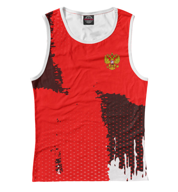 Майка для девочки с изображением Russia Sport Uniform цвета Белый