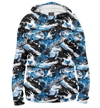 Выдры купаются в речке