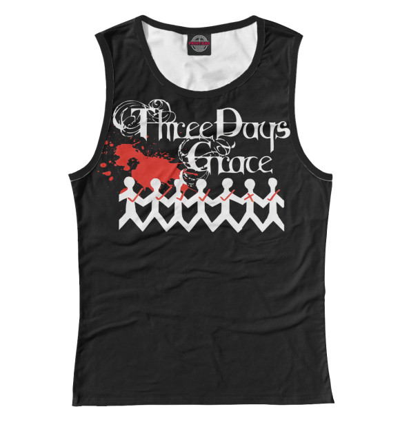 Майка для девочки с изображением Three Days Grace цвета Белый