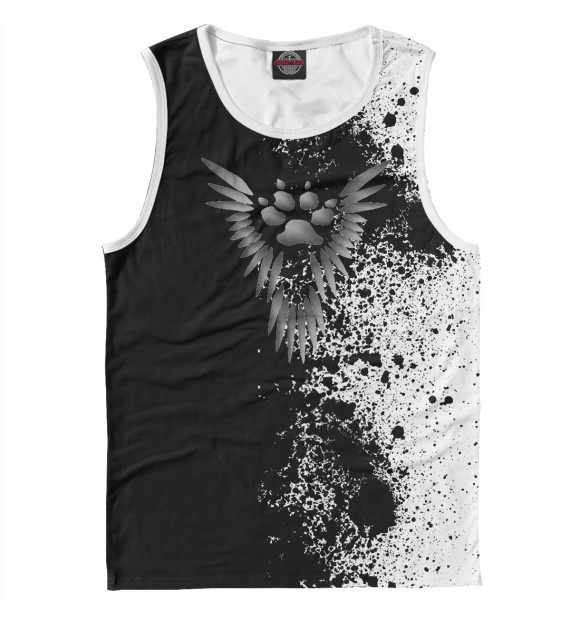 Майка для мальчика с изображением Wolf Track цвета Белый