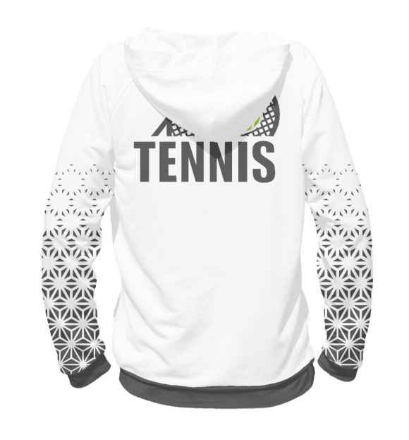 Мужское худи с изображением Теннис цвета Белый