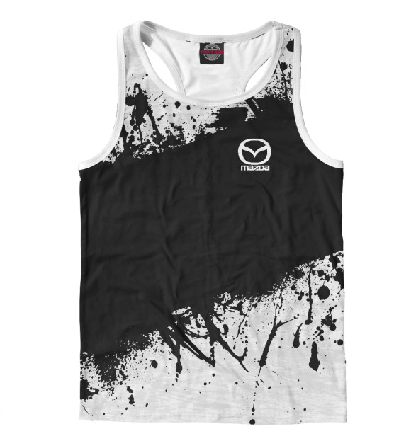 Мужская майка-борцовка с изображением Mazda sport цвета Белый