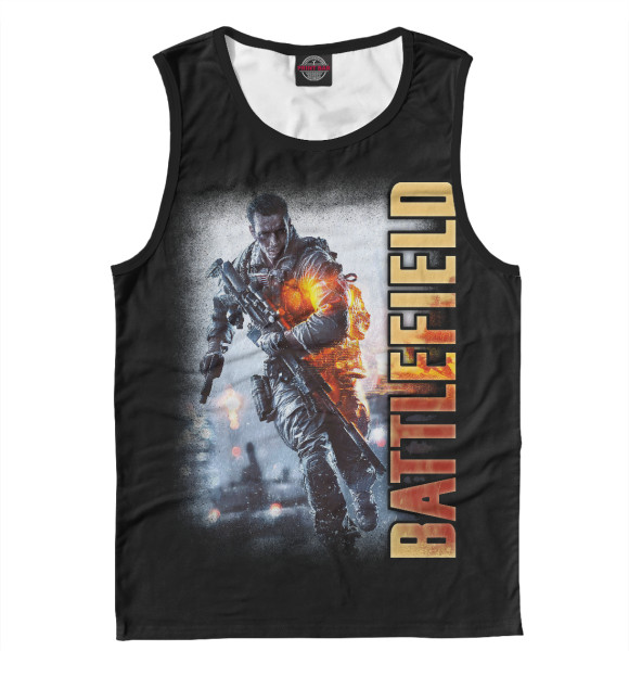 Майка для мальчика с притом Battlefield цвета Белый Майка для мальчика с изображением Battlefield цвета Белый