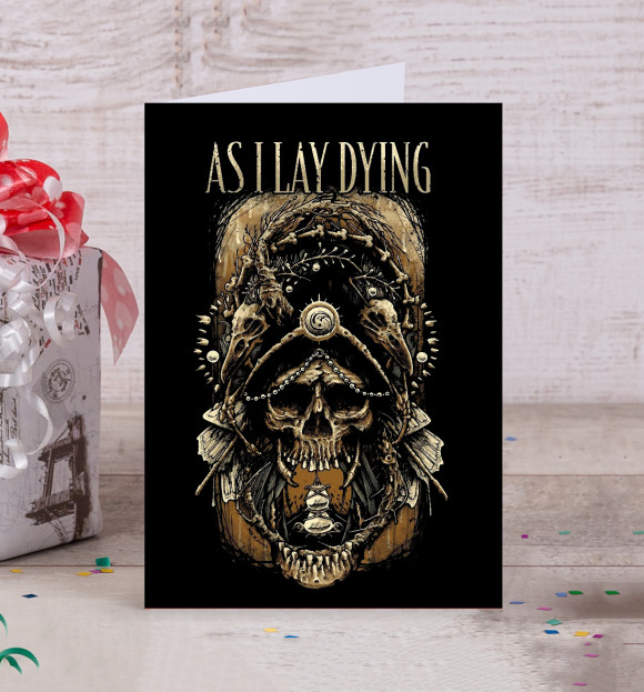 Открытка с изображением As I Lay Dying цвета Белый