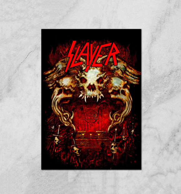 Плакат с изображением Slayer цвета Белый