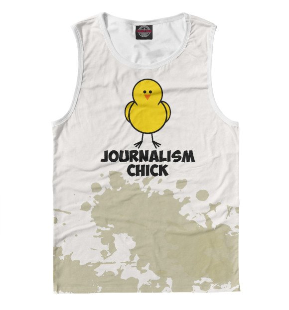 Мужская майка с изображением Journalism Chick цвета Белый