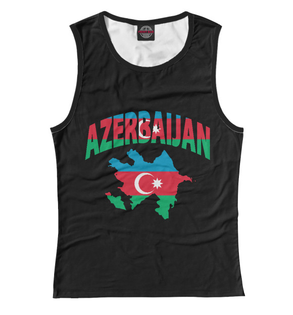 Майка для девочки с изображением Азербайджан цвета Белый