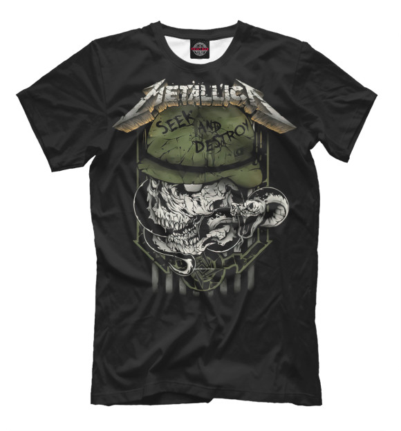 Футболка для мальчиков с изображением Metallica цвета Белый