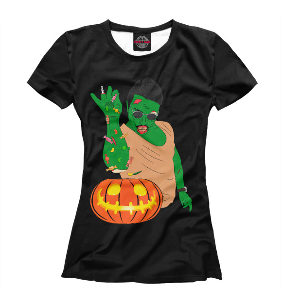 Женская футболка с изображением ZomBae цвета Белый