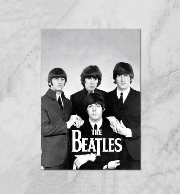 Плакат с изображением The Beatles цвета Белый