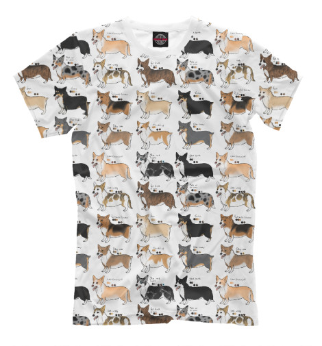 

Футболки Print Bar, Молочно-белый, Welsh Corgi Team
