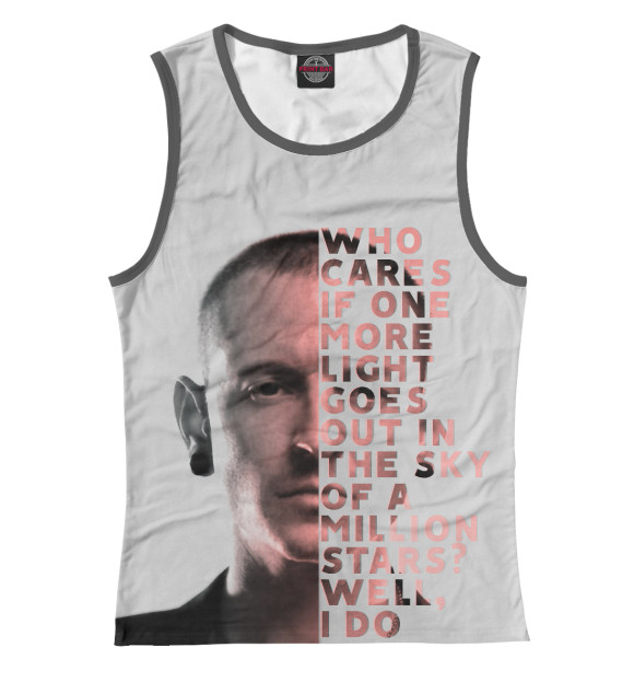 Майка для девочки с изображением One More Light цвета Белый