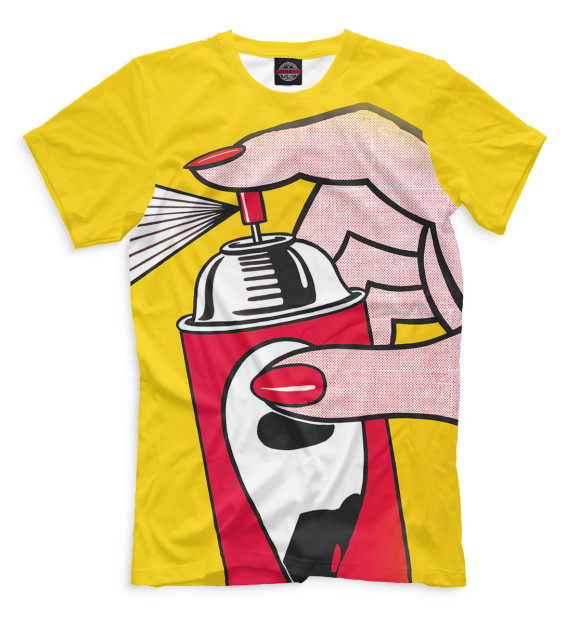 Мужская футболка с изображением Поп-арт цвета Желтый
