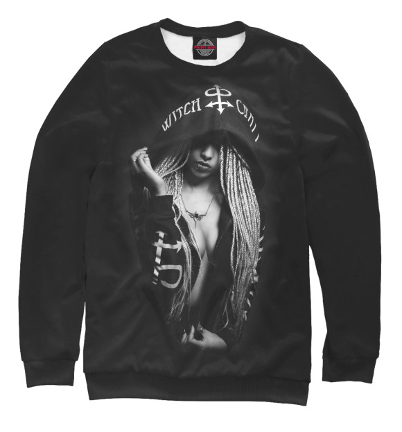 Мужской свитшот с изображением Gangsta girl цвета Белый