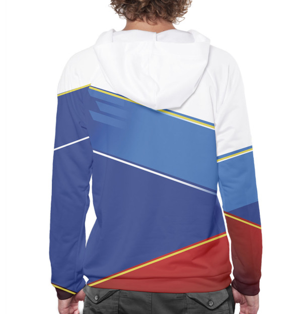 Мужское худи с притом Сборная России цвета Белый Мужское худи с изображением Сборная России цвета Белый