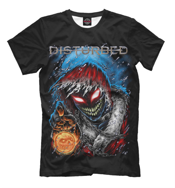 Футболка для мальчиков с изображением Disturbed цвета Черный
