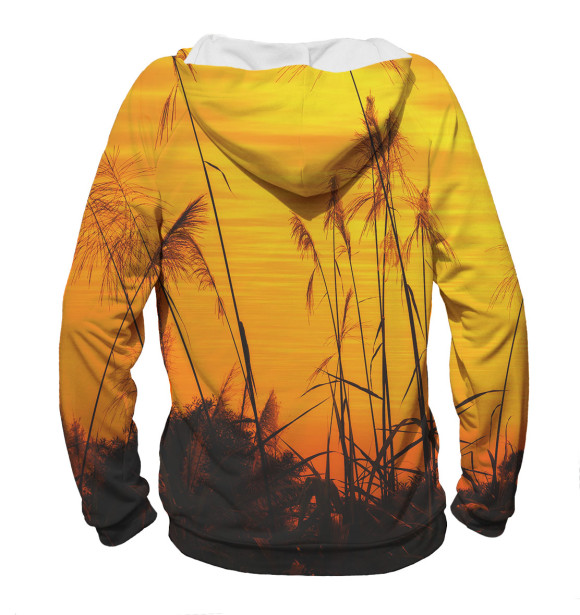 Мужское худи с изображением Цапли цвета Белый