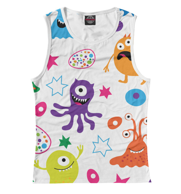 Майка для девочки с изображением Инопланетяне цвета Белый