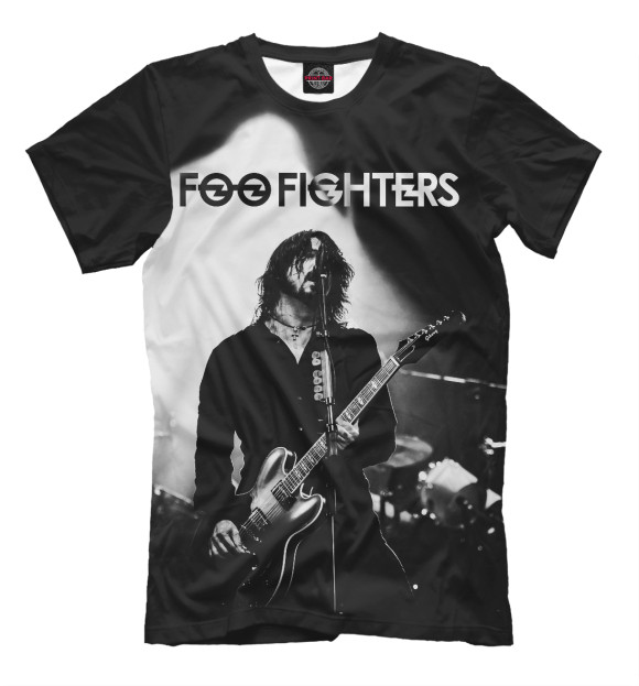 Мужская футболка с изображением Foo Fighters цвета Черный