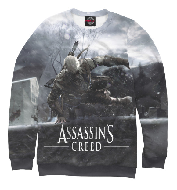 Женский свитшот с изображением Assassin’s Creed цвета Белый