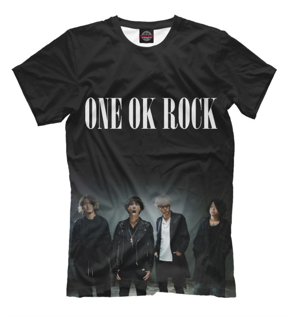 Мужская футболка с изображением ONE OK ROCK цвета Черный