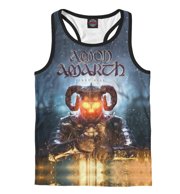 Мужская майка-борцовка с изображением Amon Amarth цвета Белый