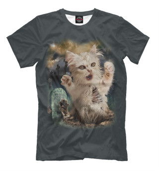 Мужская футболка Зомби кот