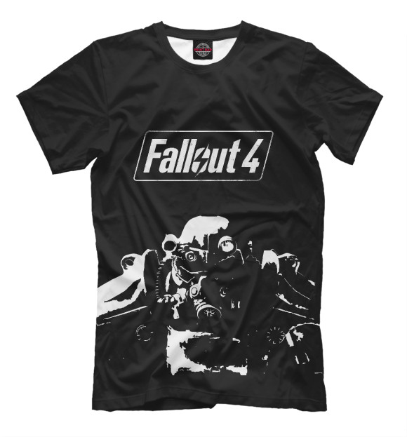 Футболка для мальчиков с изображением Fallout 4 цвета Черный