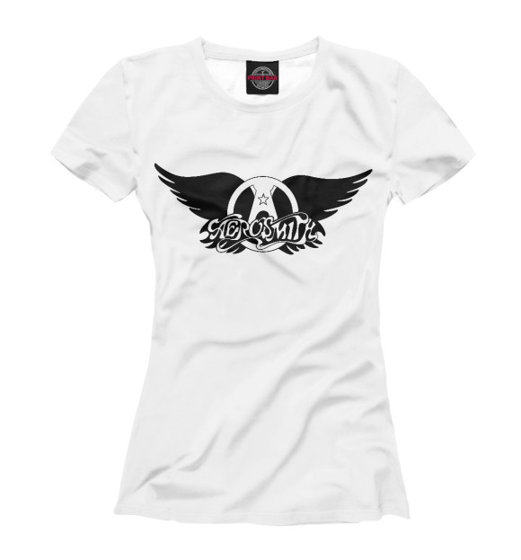 Женская футболка с изображением Aerosmith цвета Белый
