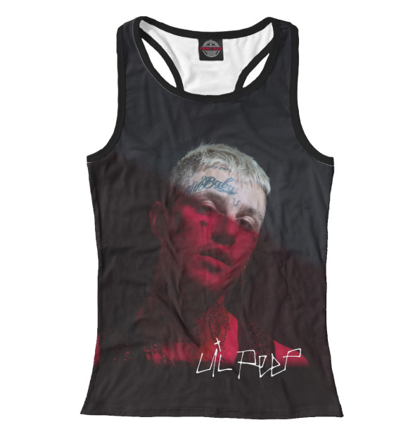 Женская майка-борцовка с изображением Lil Peep цвета Белый