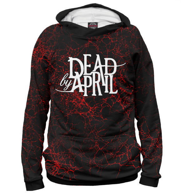 Женское худи с изображением Dead by April цвета Белый
