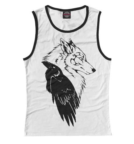 

Майки Print Bar, Белый, Wolf & Raven