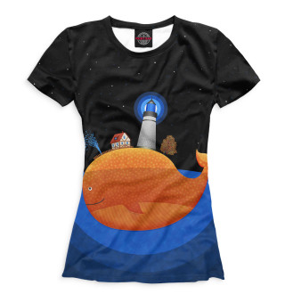 Женская футболка Кит-остров