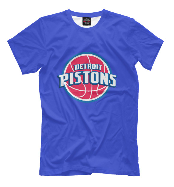 Мужская футболка с изображением Детройт цвета Грязно-голубой