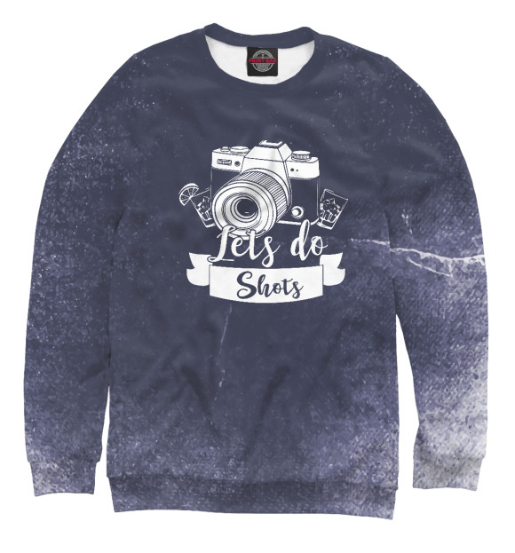 Свитшот для мальчиков с изображением Lets do shots photographer цвета Белый