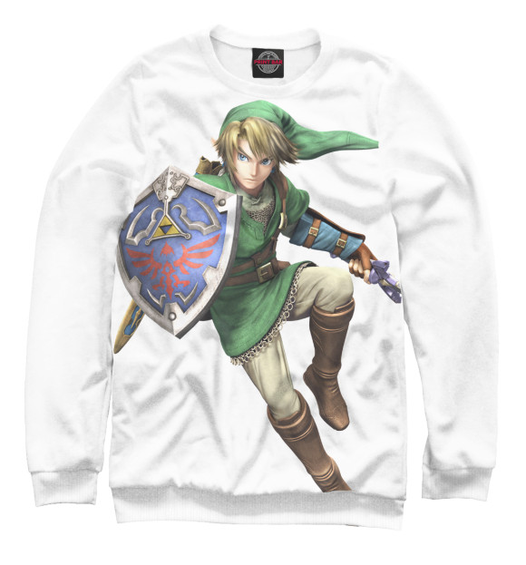 Женский свитшот с изображением The Legend of Zelda цвета Белый