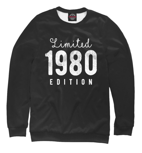 Свитшот для девочек с изображением 1980 - Limited Edition цвета Белый
