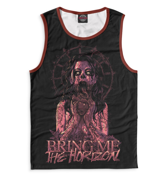 Мужская майка с изображением Bring Me The Horizon цвета Белый